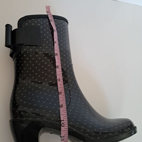 NEW Henry Ferrera Collection Women's 7 Polka Dot Spotted Bow Tie Rubber Boots - Picture 9 of 9
